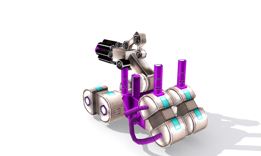 Future gunner collection Low-poly 3D model_15