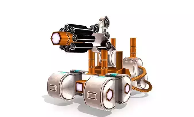 Future gunner collection Low-poly 3D model Future gunner collection Low-poly 3D model