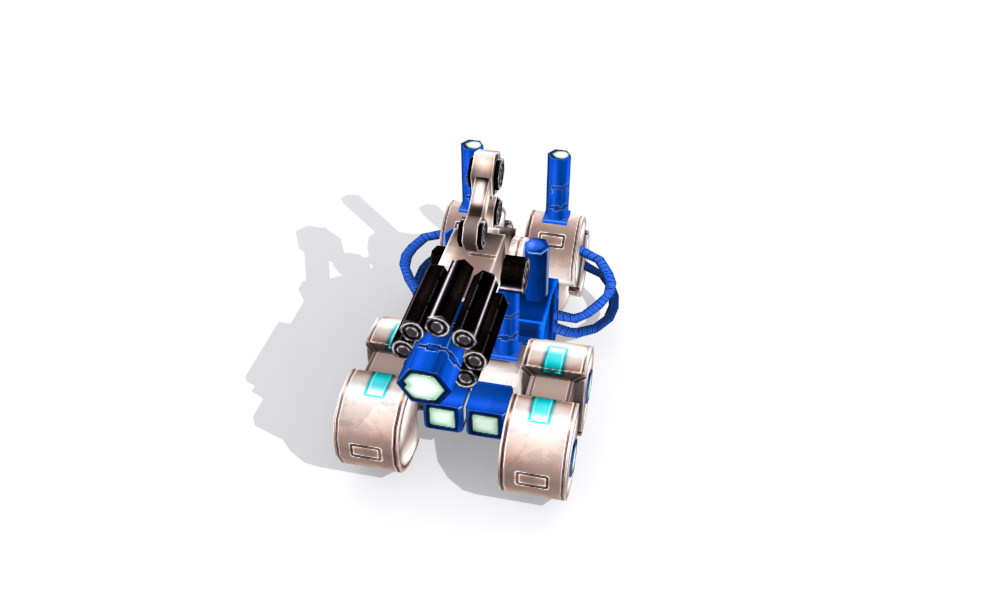 Future gunner collection Low-poly 3D model_7