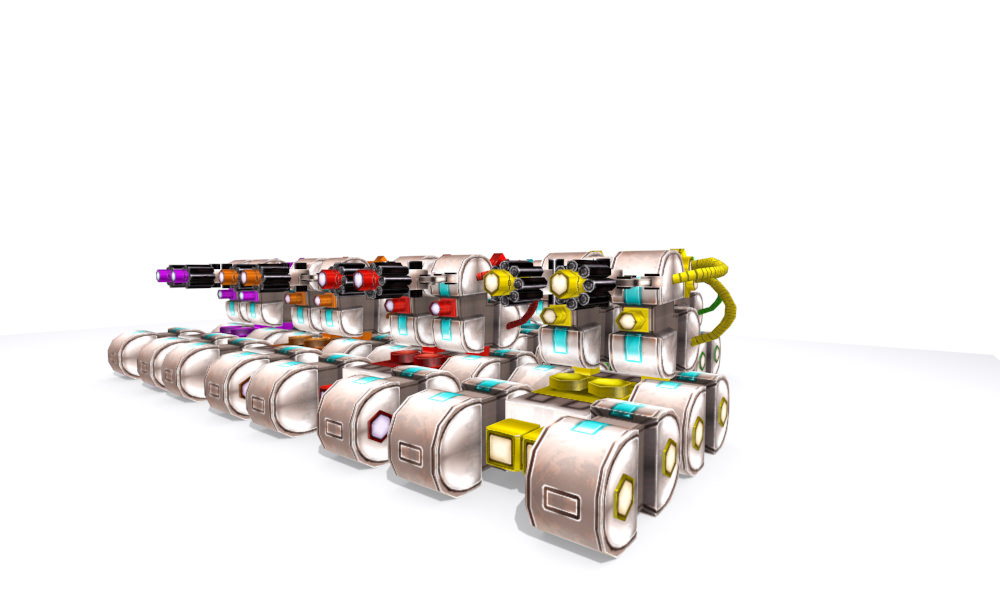 Future gunner collection Low-poly 3D model_22