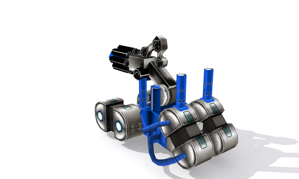 Future gunner collection Low-poly 3D model_9