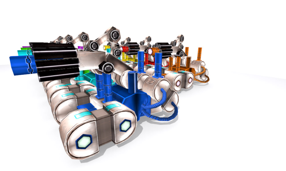 Future gunner collection Low-poly 3D model_4