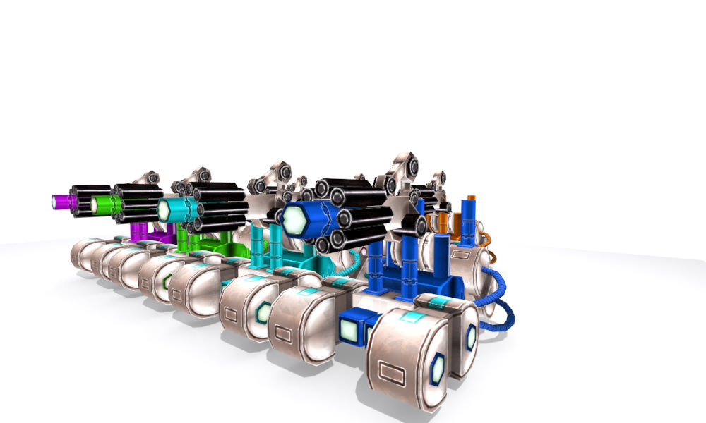 Future gunner collection Low-poly 3D model_3