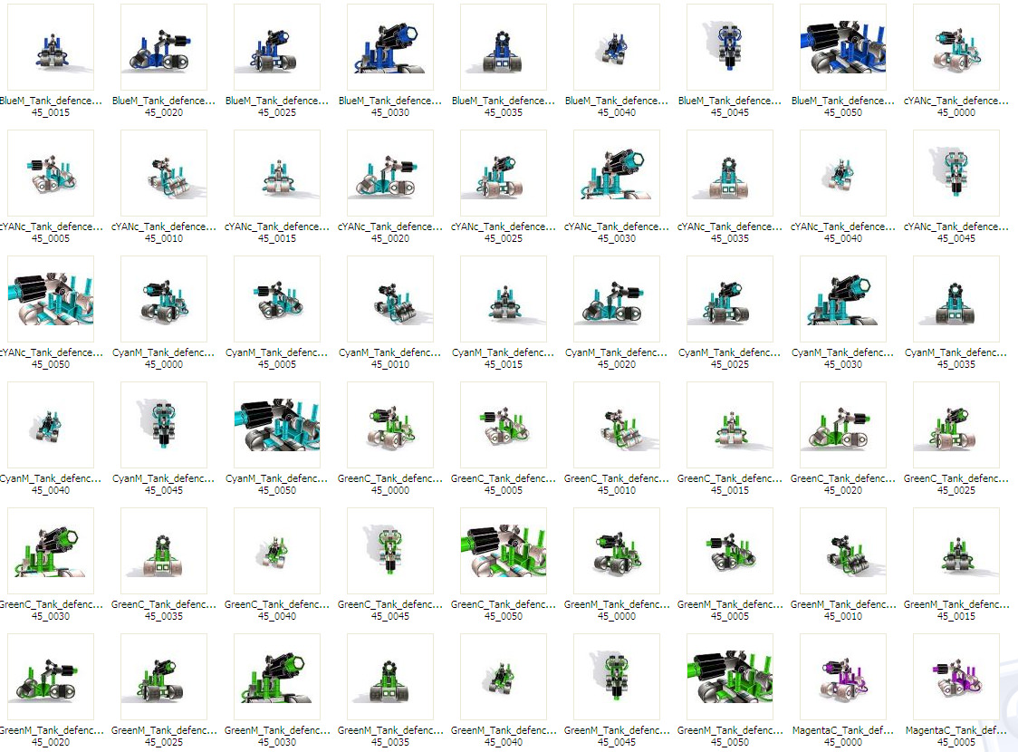 Future gunner collection Low-poly 3D model_40