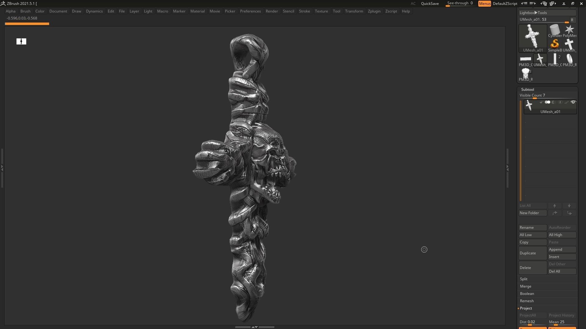 Skull cross Pendant 3d print model 15 3D print model_7