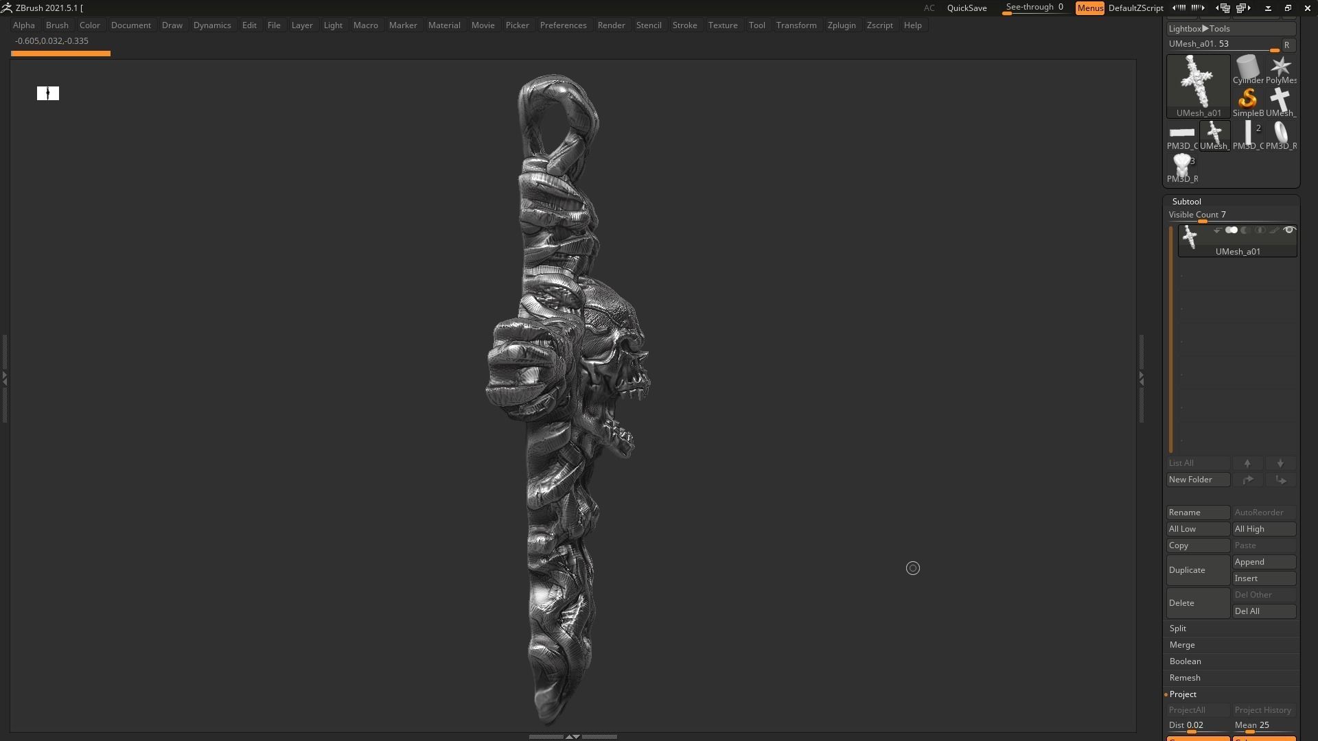 Skull cross Pendant 3d print model 15 3D print model_6