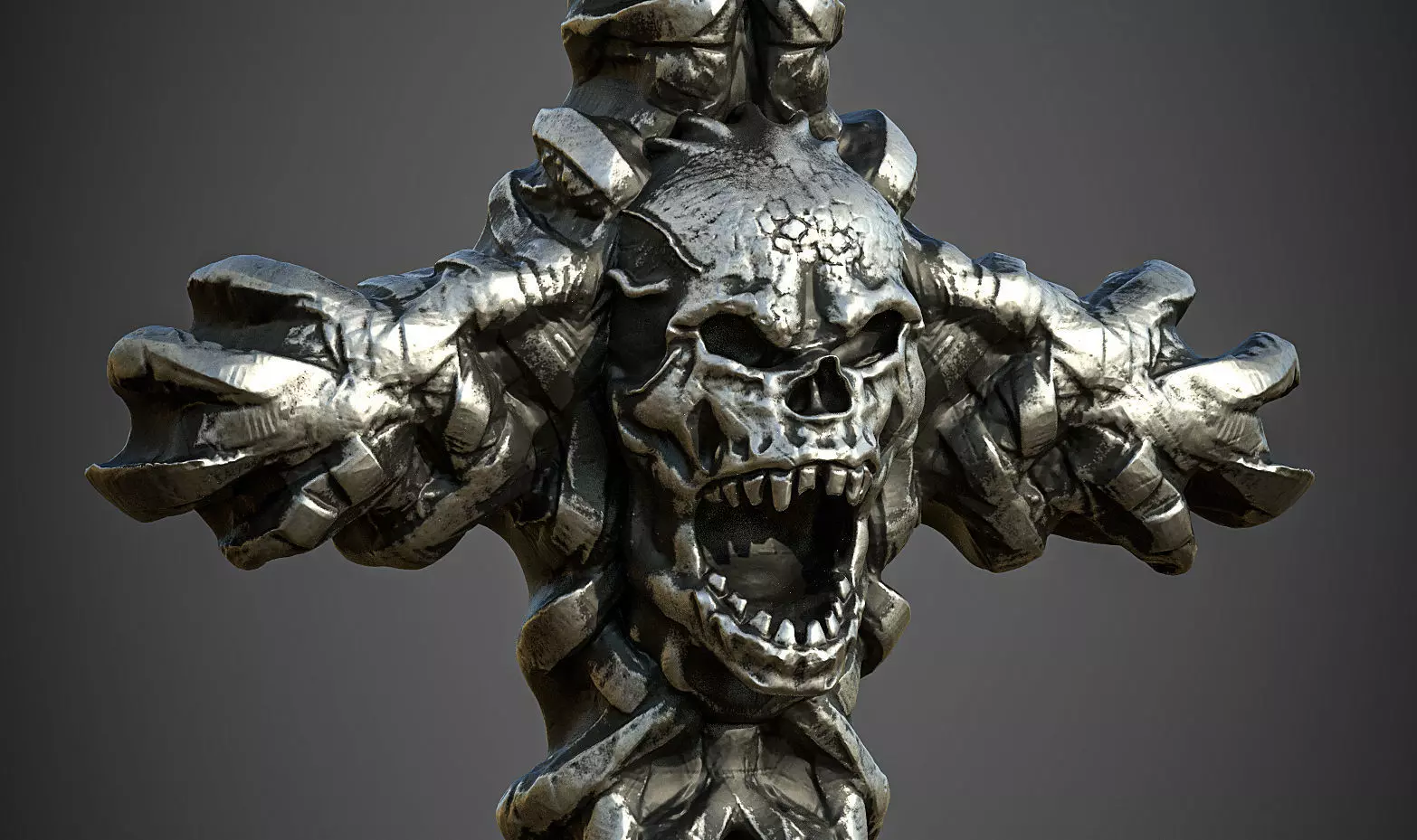 Skull cross Pendant 3d print model 15 3D print model_0