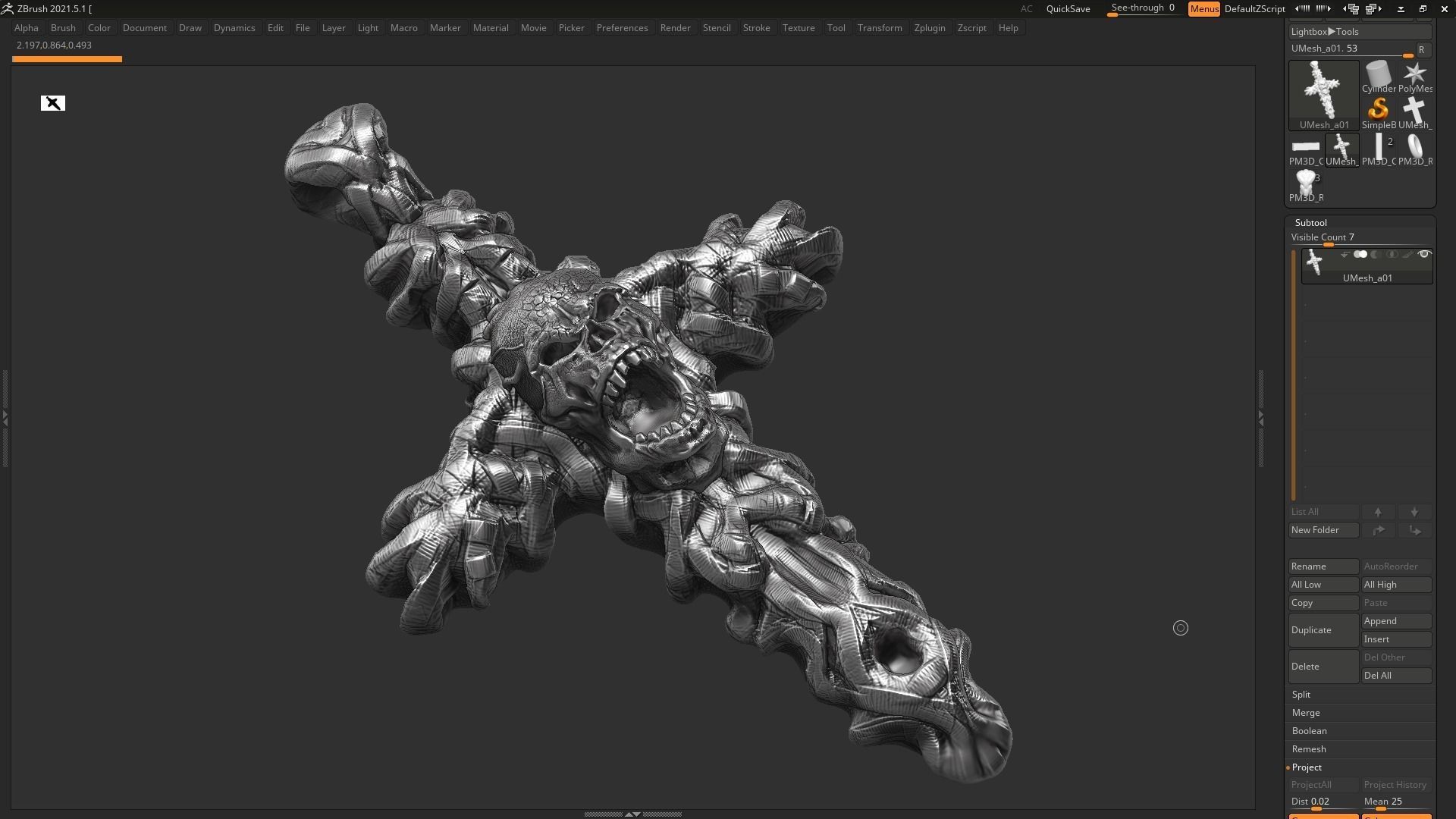 Skull cross Pendant 3d print model 15 3D print model_2