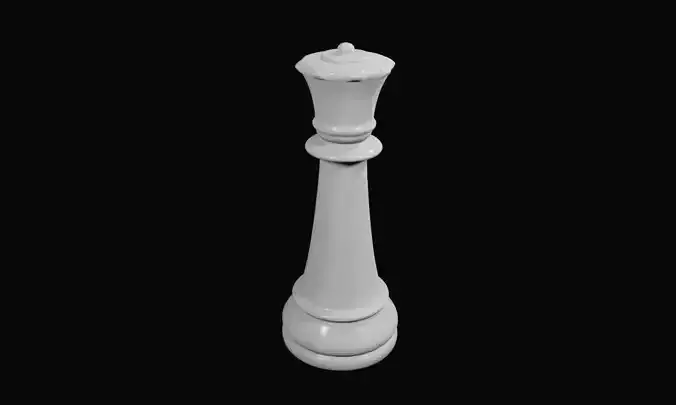 Queen Chess Game Piece - Rainha Jogo de Xadrez 3D model