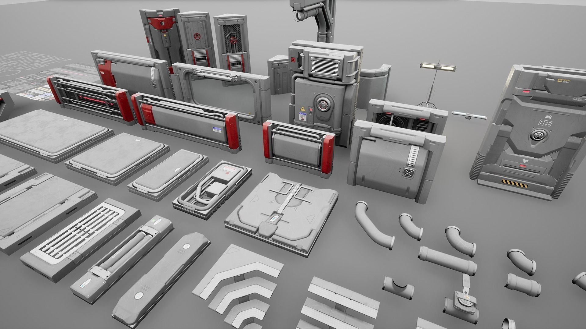 Omega - Sci-Fi Modular Environment Pack Low-poly 3D model_11