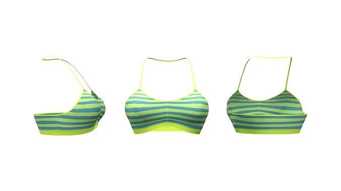 Striped Cami Top Low-poly 3D model