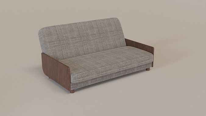Soviet Sofa Low-poly 3D model