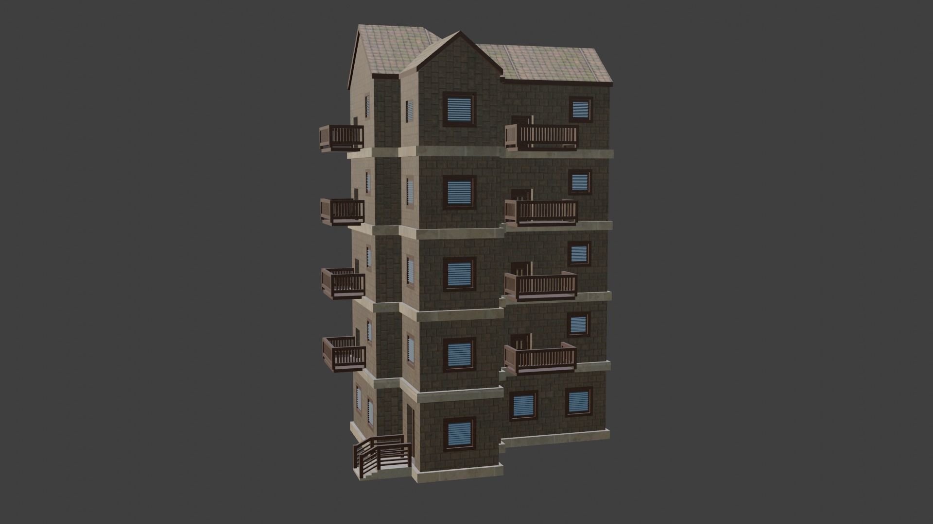House Model 13 Low-poly 3D model_17