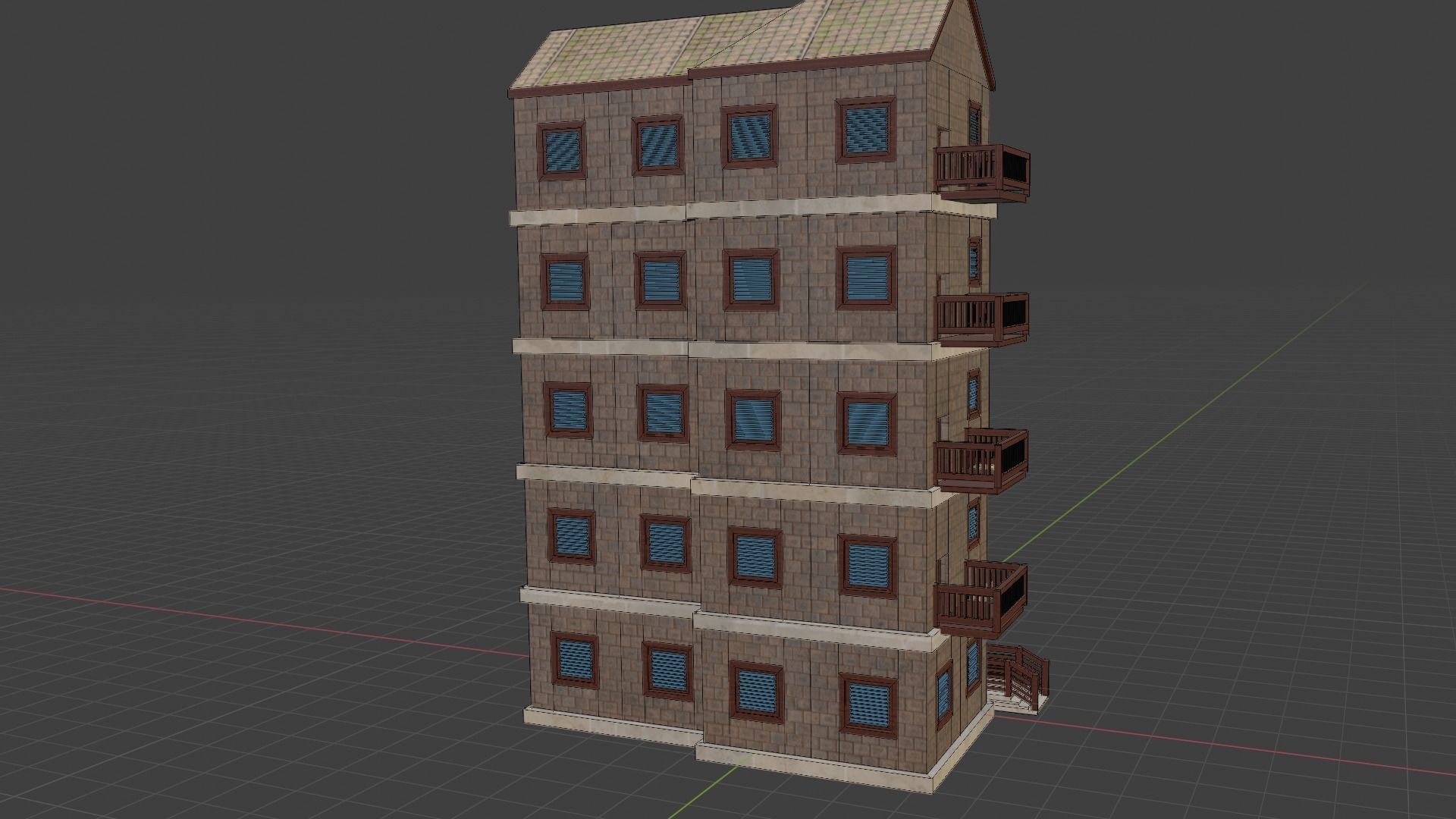 House Model 13 Low-poly 3D model_12