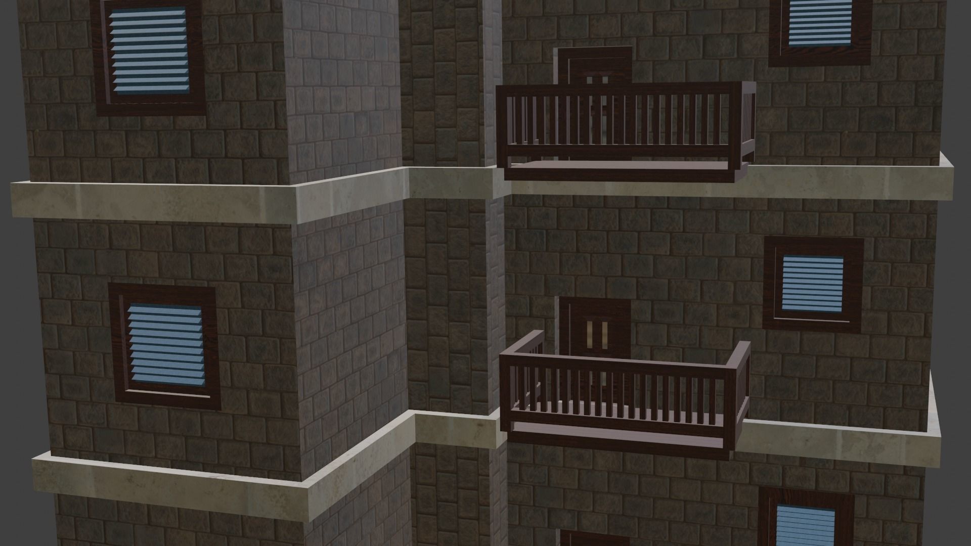 House Model 13 Low-poly 3D model_1