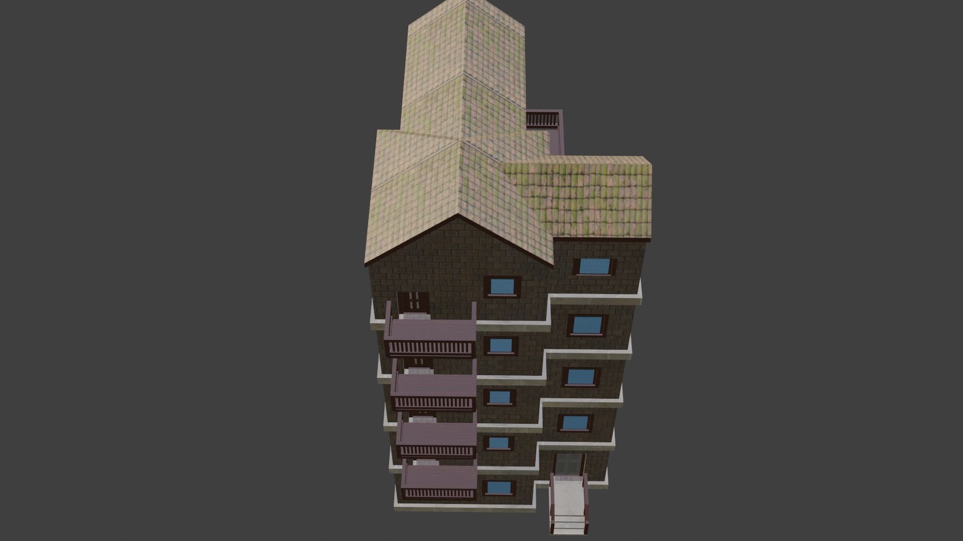 House Model 13 Low-poly 3D model_16