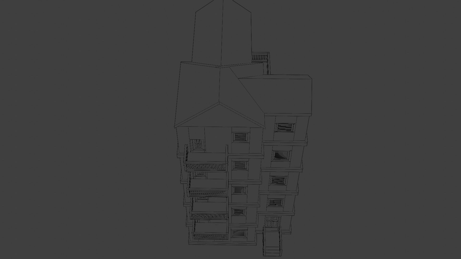 House Model 13 Low-poly 3D model_13