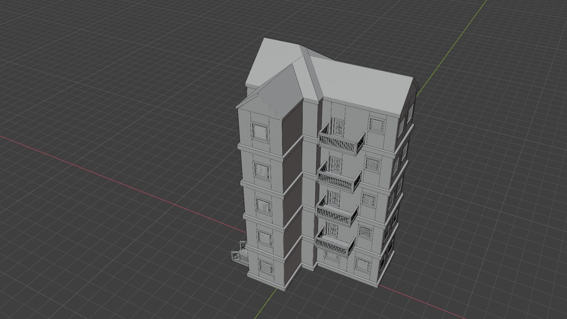 House Model 13 Low-poly 3D model_8