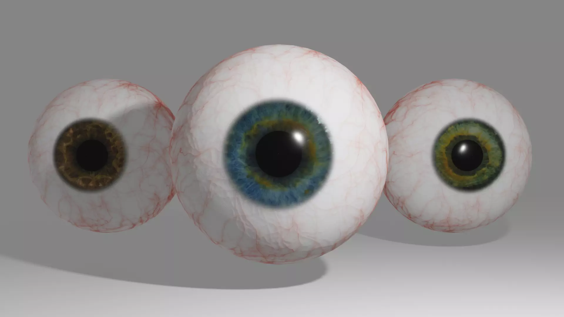 realistic human eyes pack 3D model