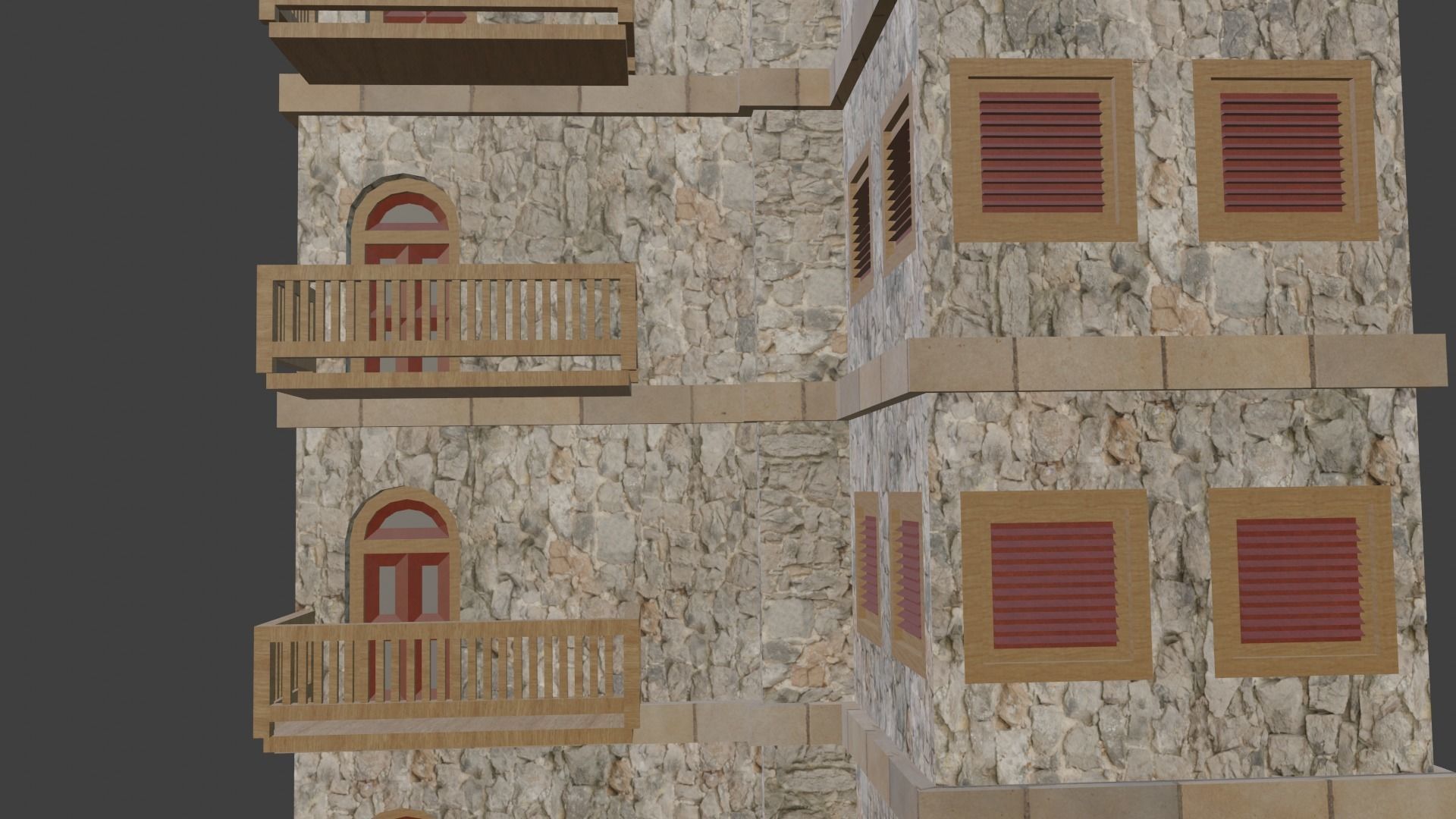 House Model 21 Low-poly 3D model_5