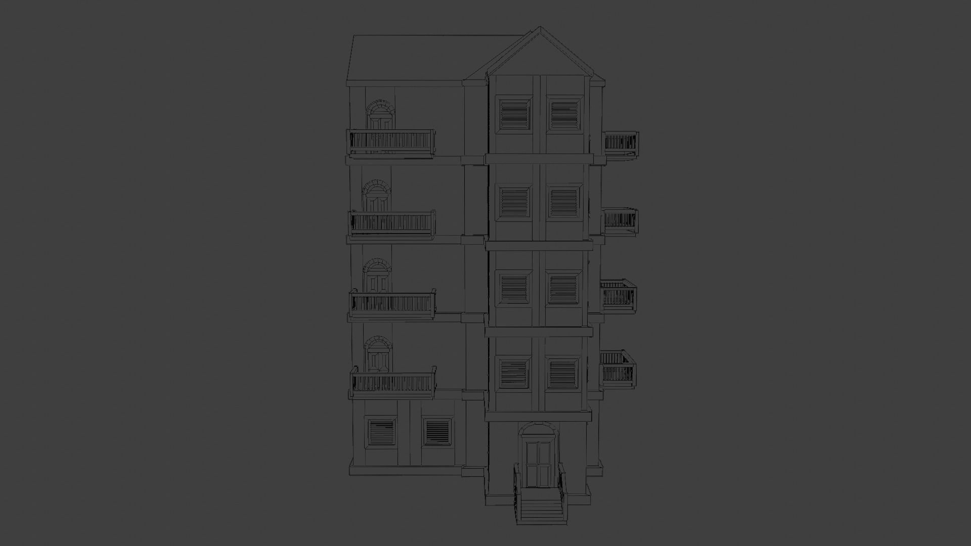 House Model 21 Low-poly 3D model_17