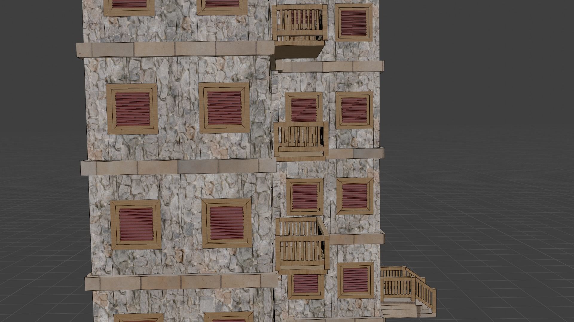 House Model 21 Low-poly 3D model_11