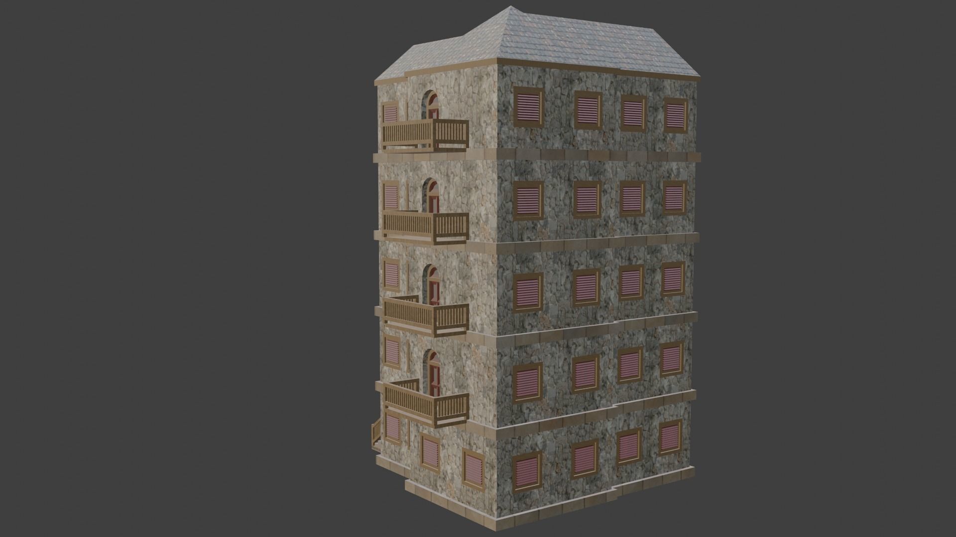 House Model 21 Low-poly 3D model_14