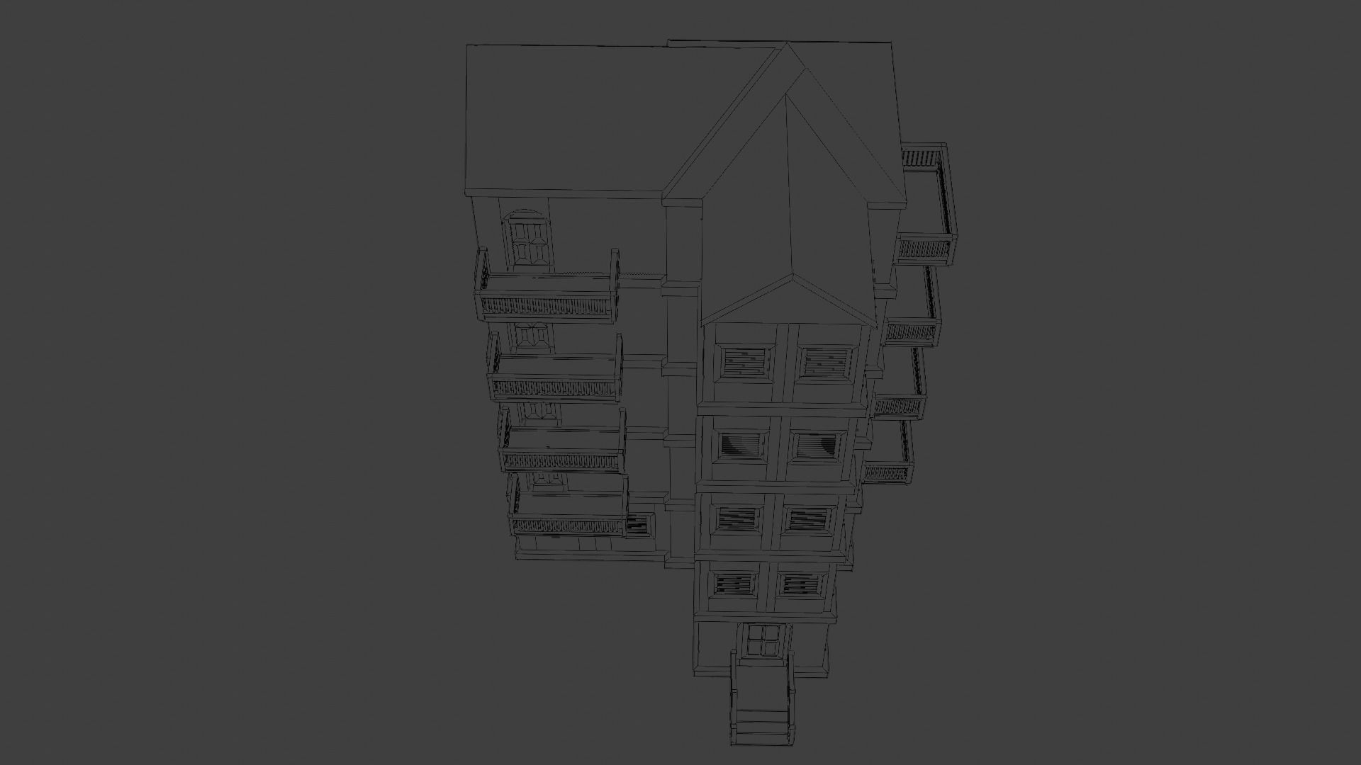 House Model 21 Low-poly 3D model_16