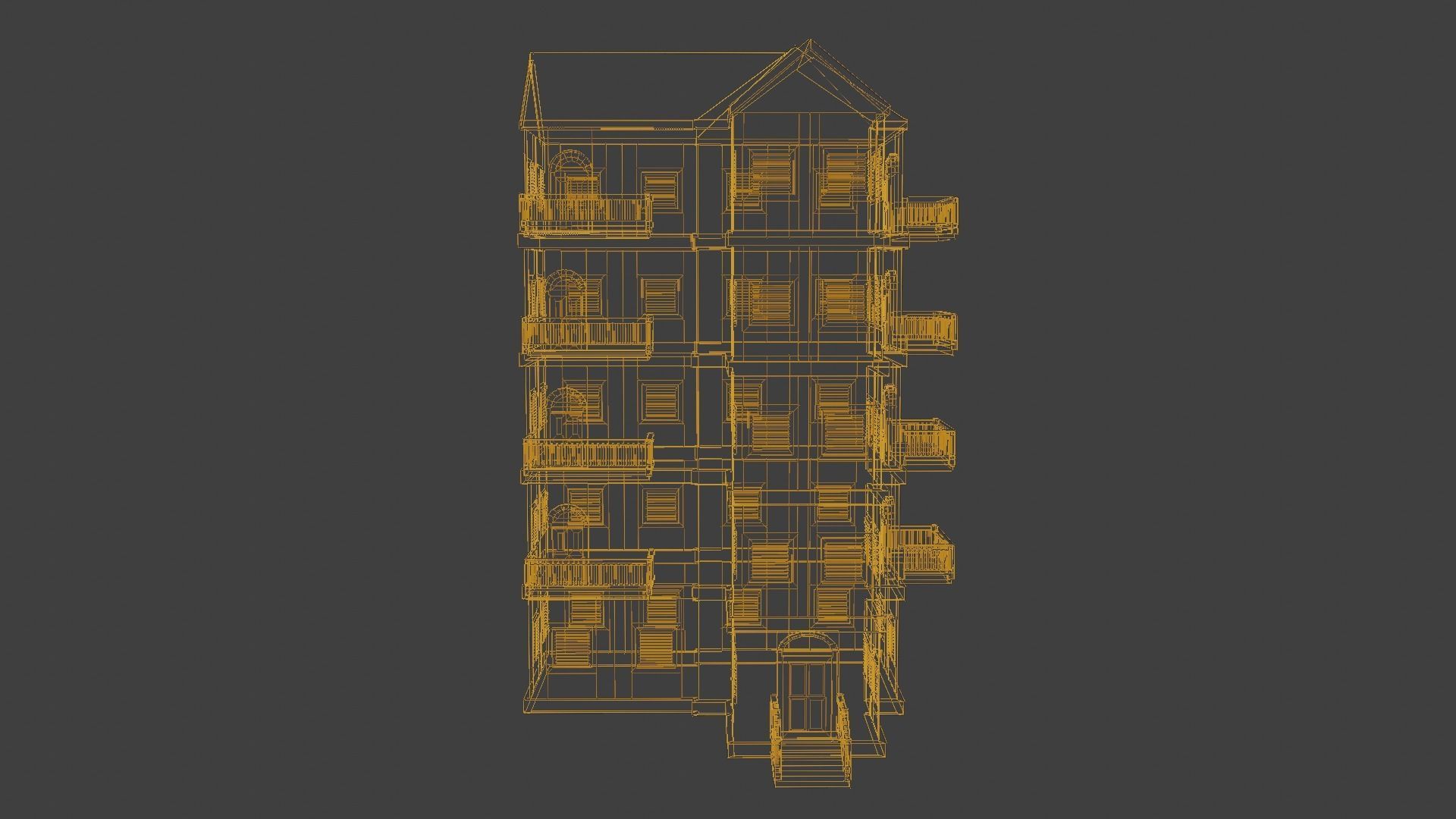 House Model 21 Low-poly 3D model_18