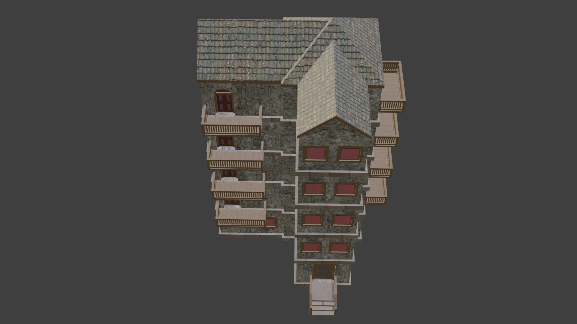 House Model 21 Low-poly 3D model_15