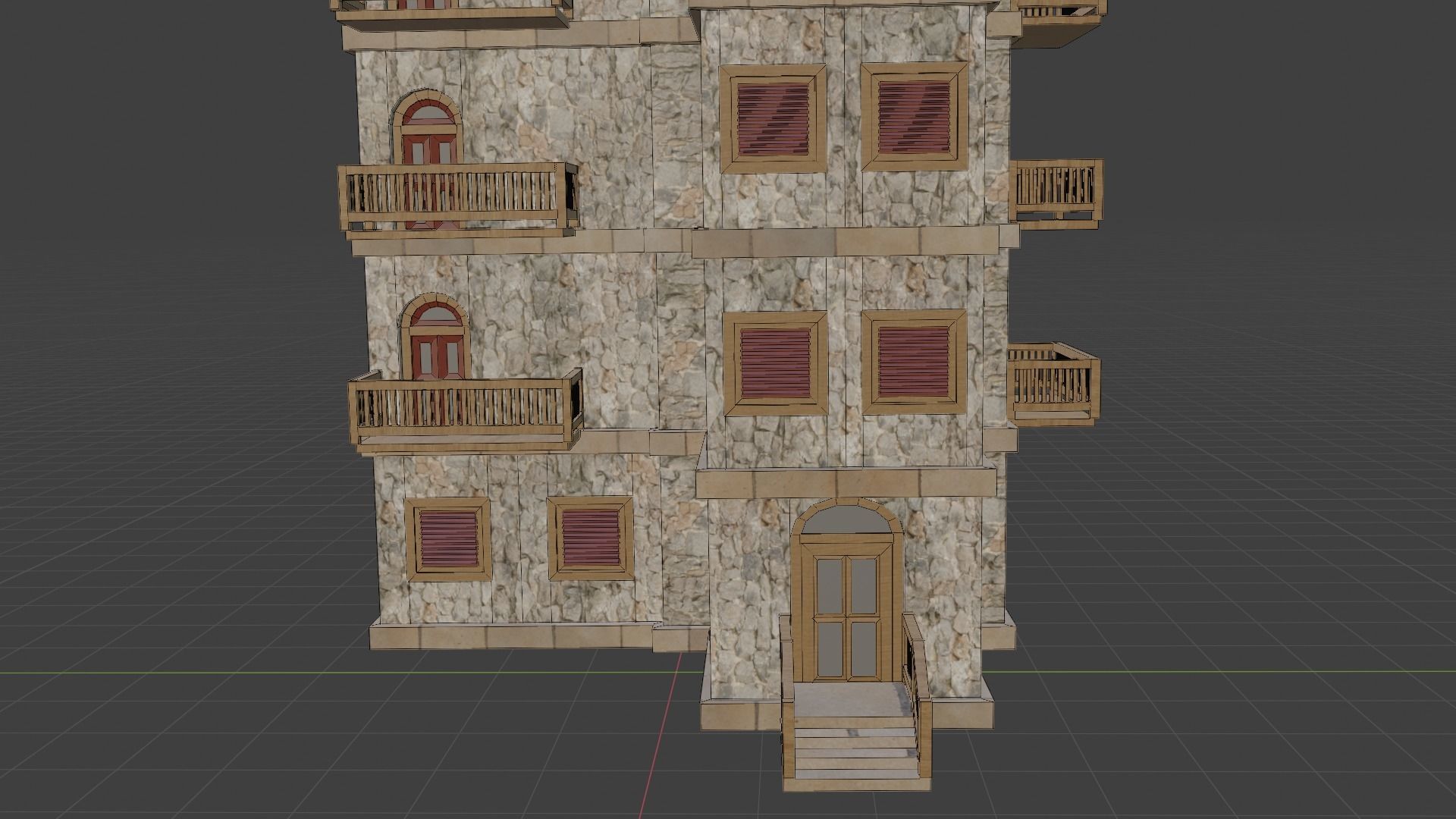 House Model 21 Low-poly 3D model_10