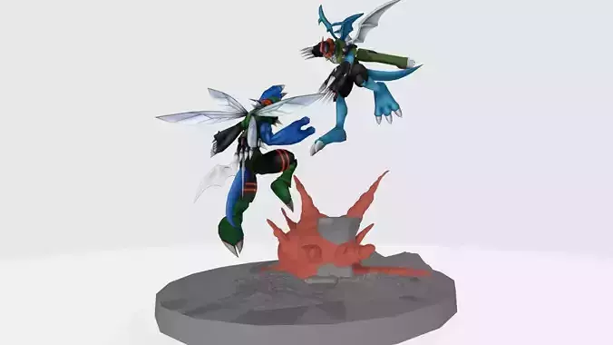 Paildramon VS Dinobeemon