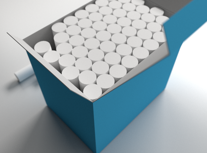 Chalk Box 3D Model .3ds .fbx .blend .dae