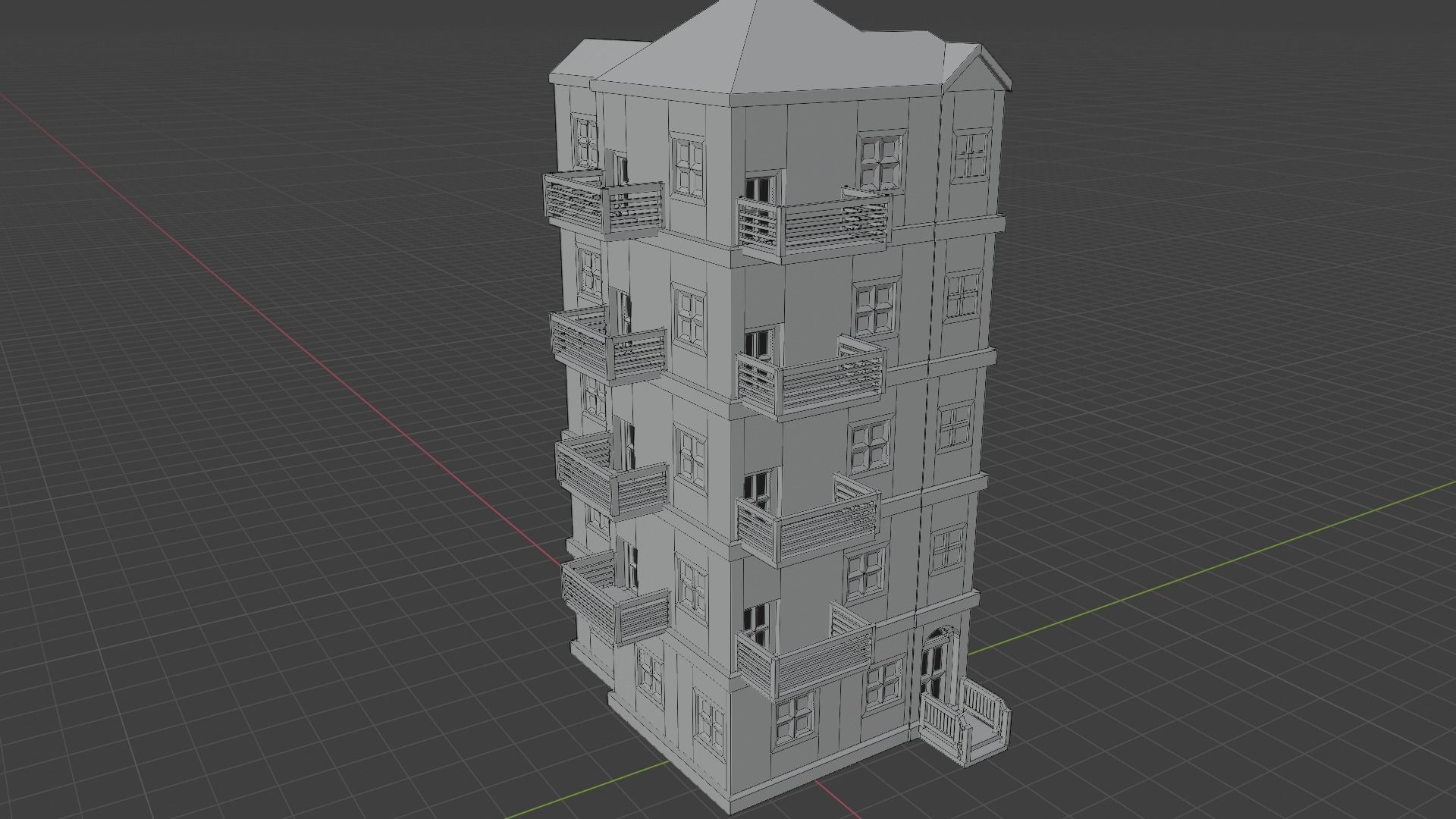 House Model 25 Low-poly 3D model_10