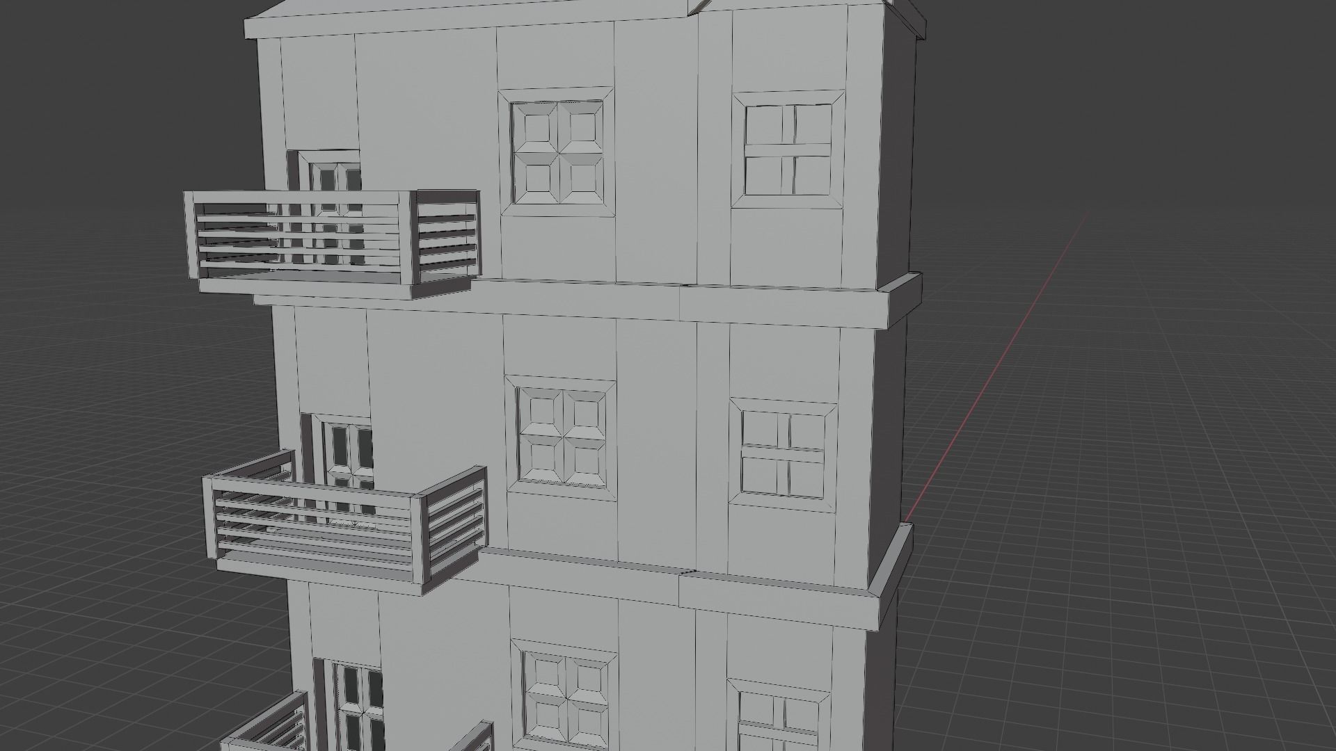 House Model 25 Low-poly 3D model_12