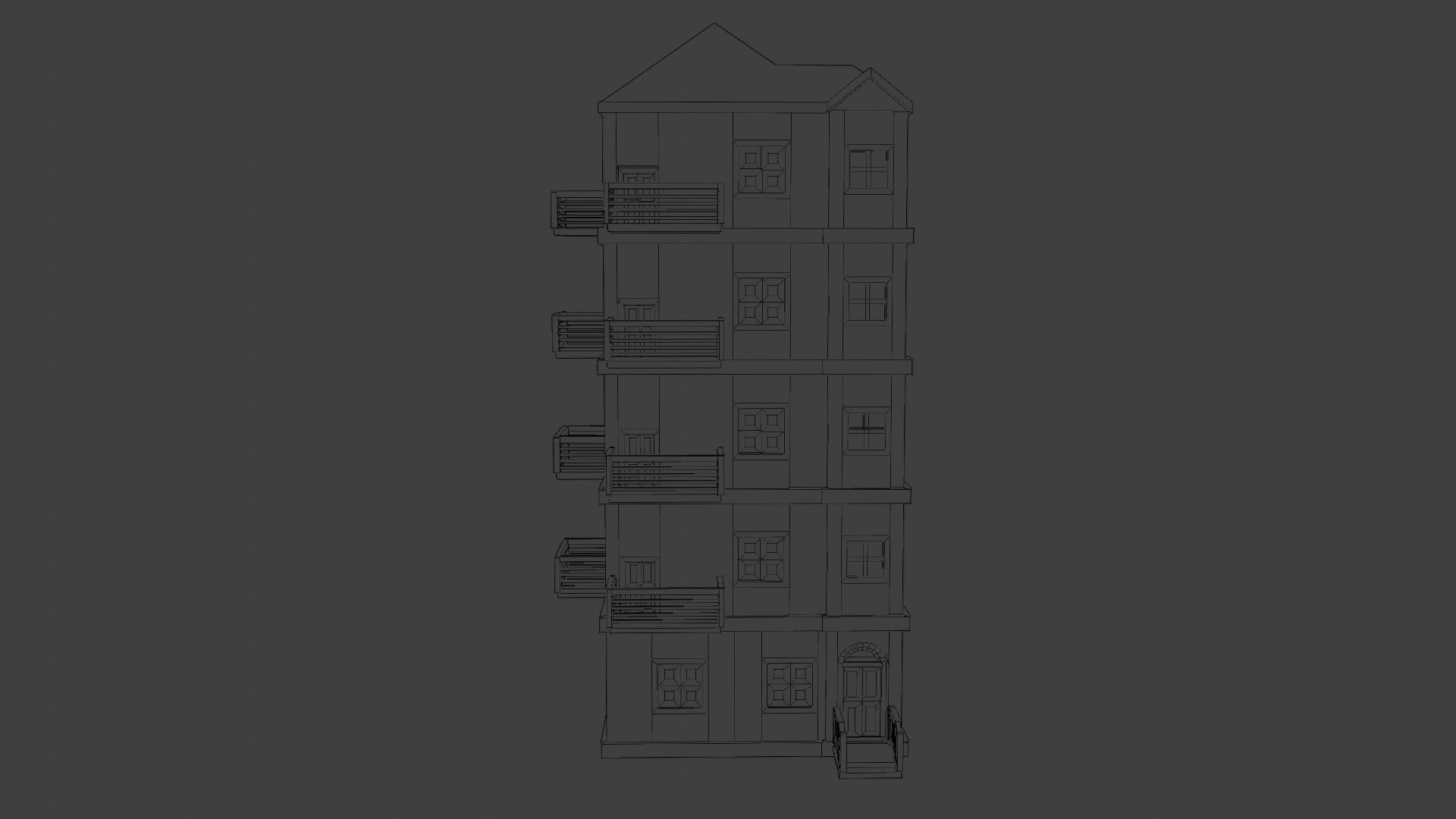 House Model 25 Low-poly 3D model_17