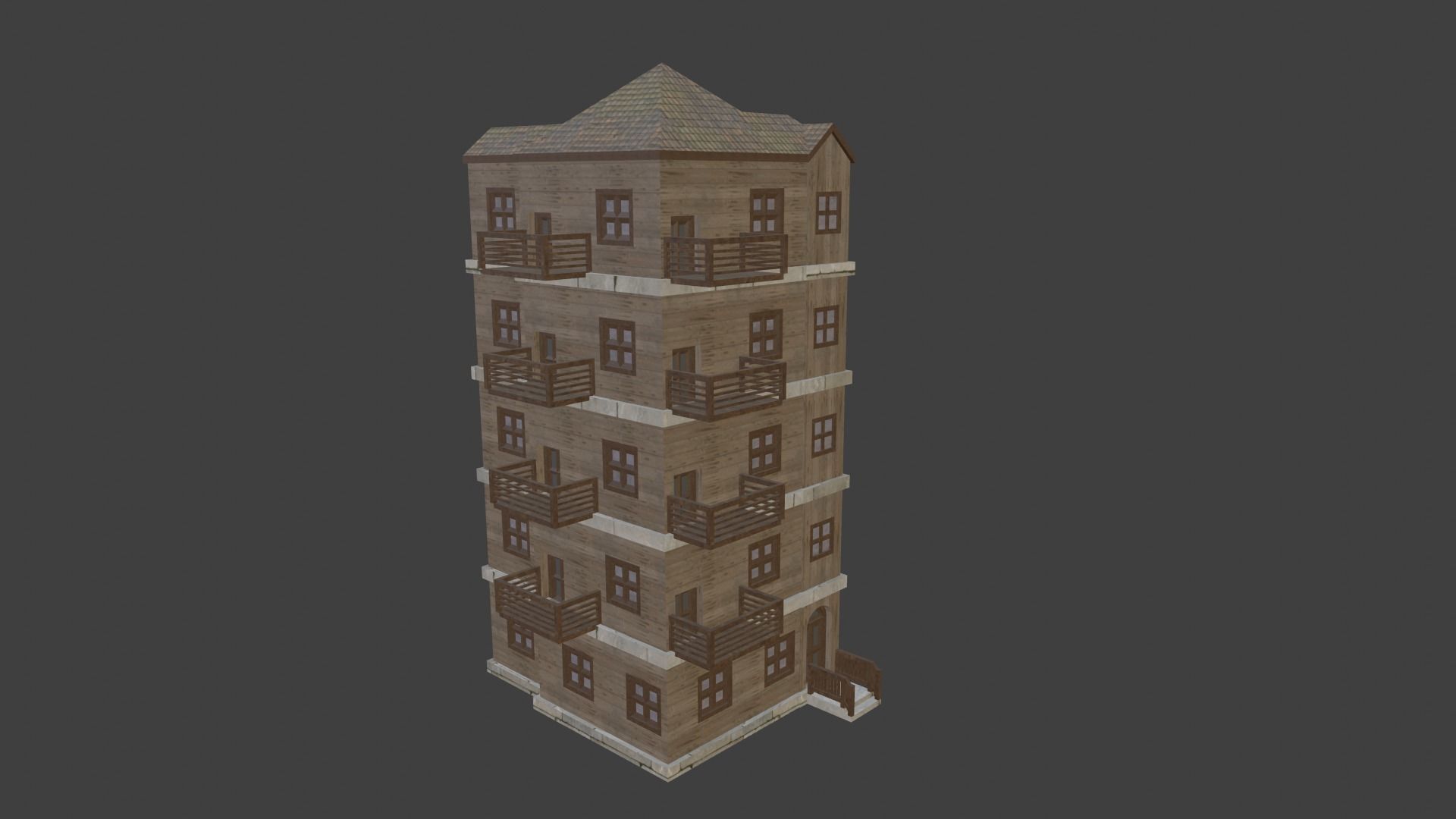 House Model 25 Low-poly 3D model_19