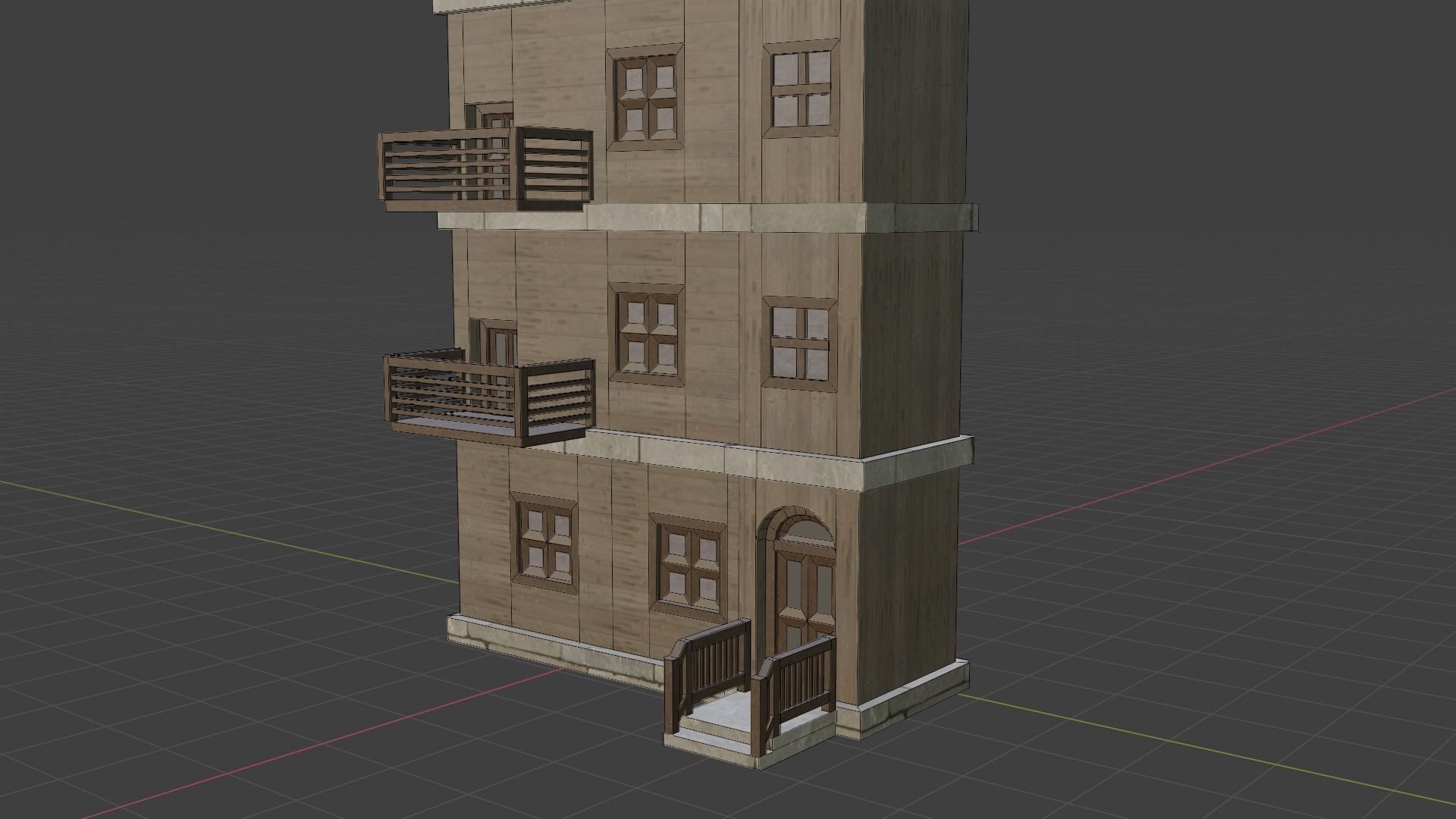 House Model 25 Low-poly 3D model_8