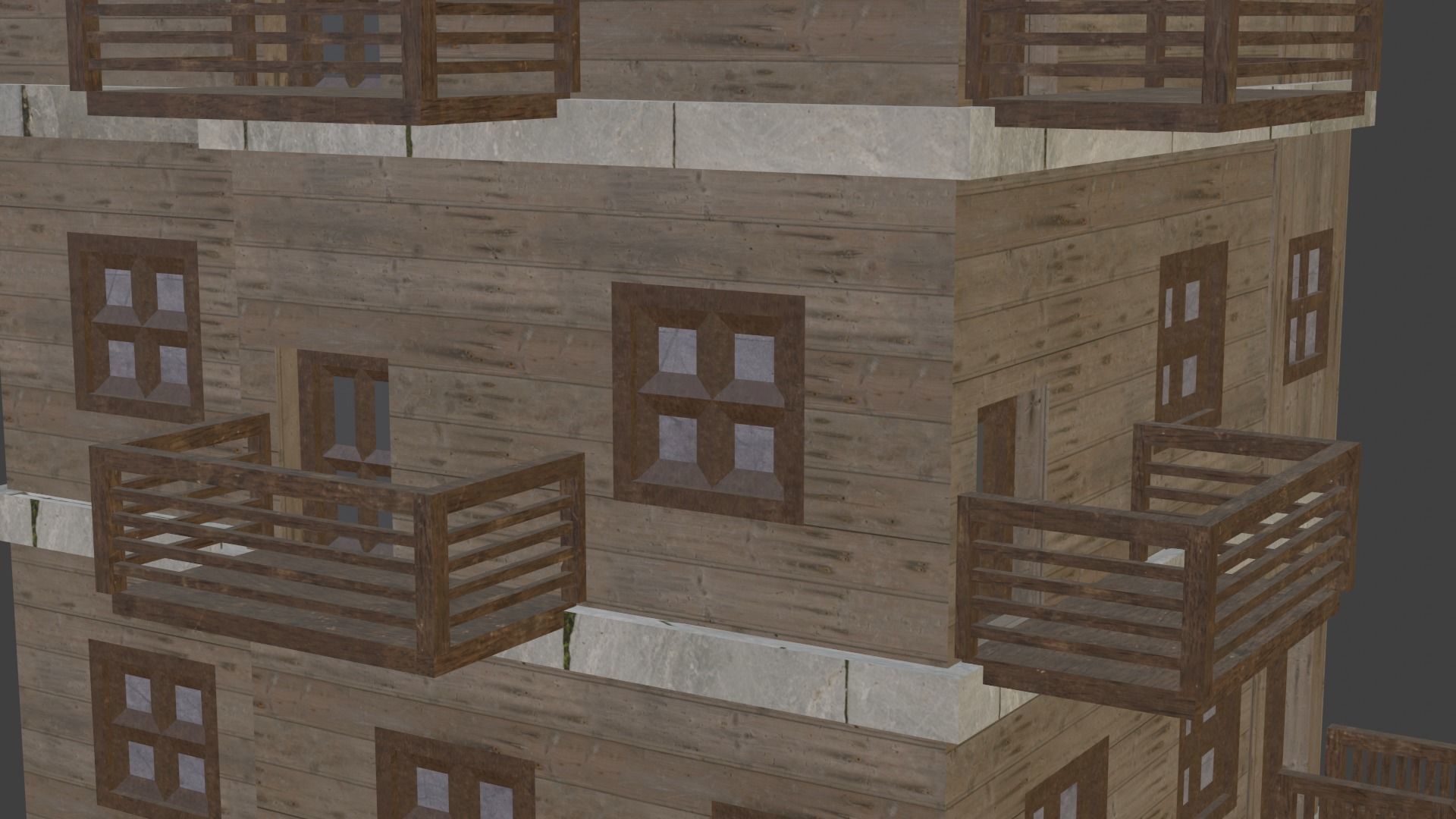 House Model 25 Low-poly 3D model_5