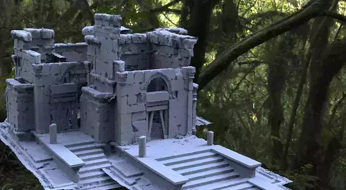 Jungle forest temple 3D model