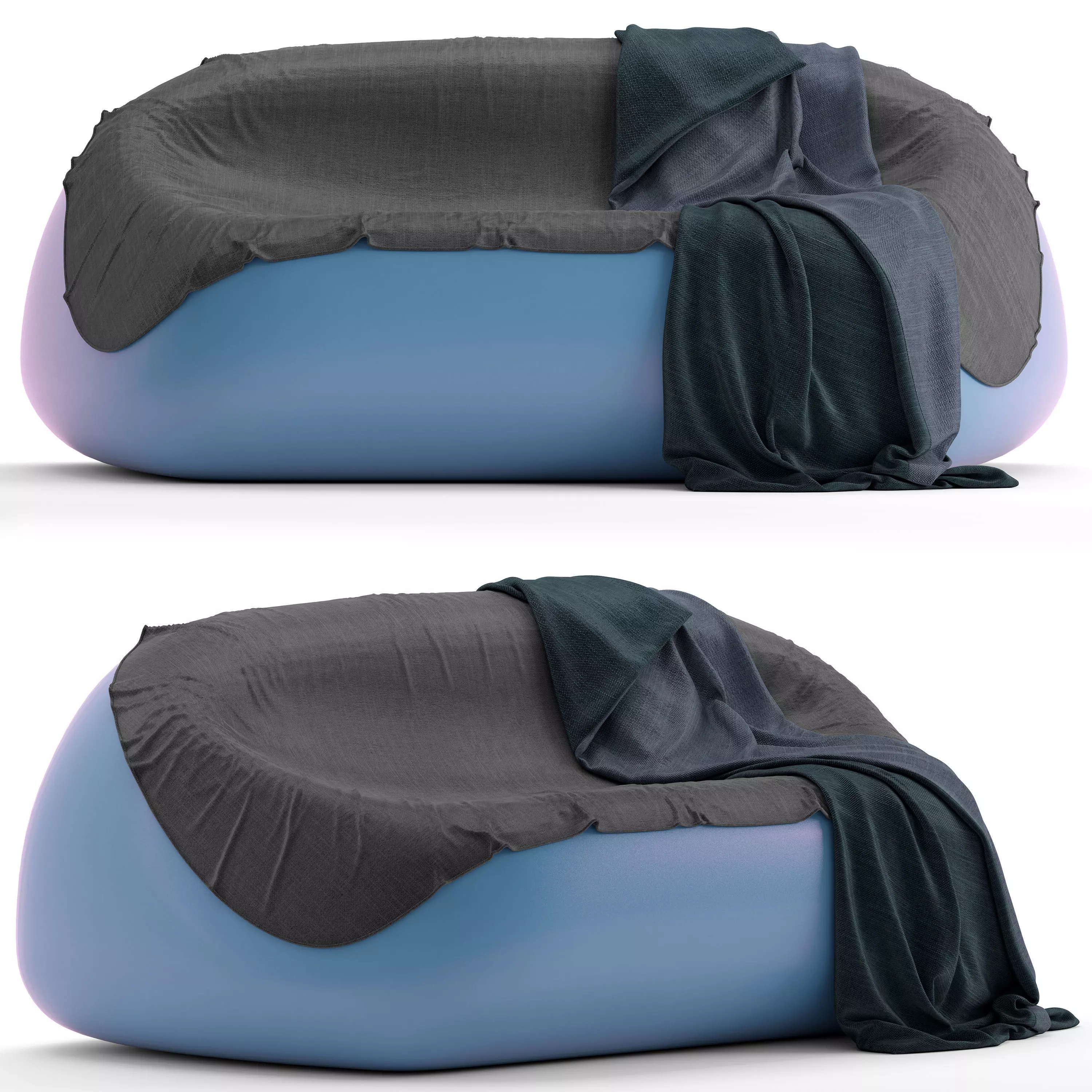 Plust GUMBALL SOFA garden sofa 2 with coverlet 3D model