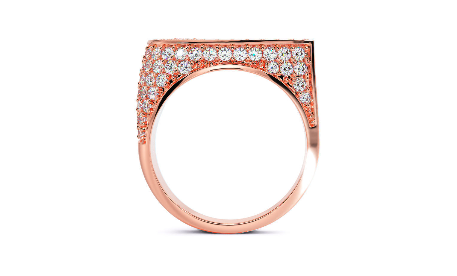 gold fashion diamonds ring 3D print model_13