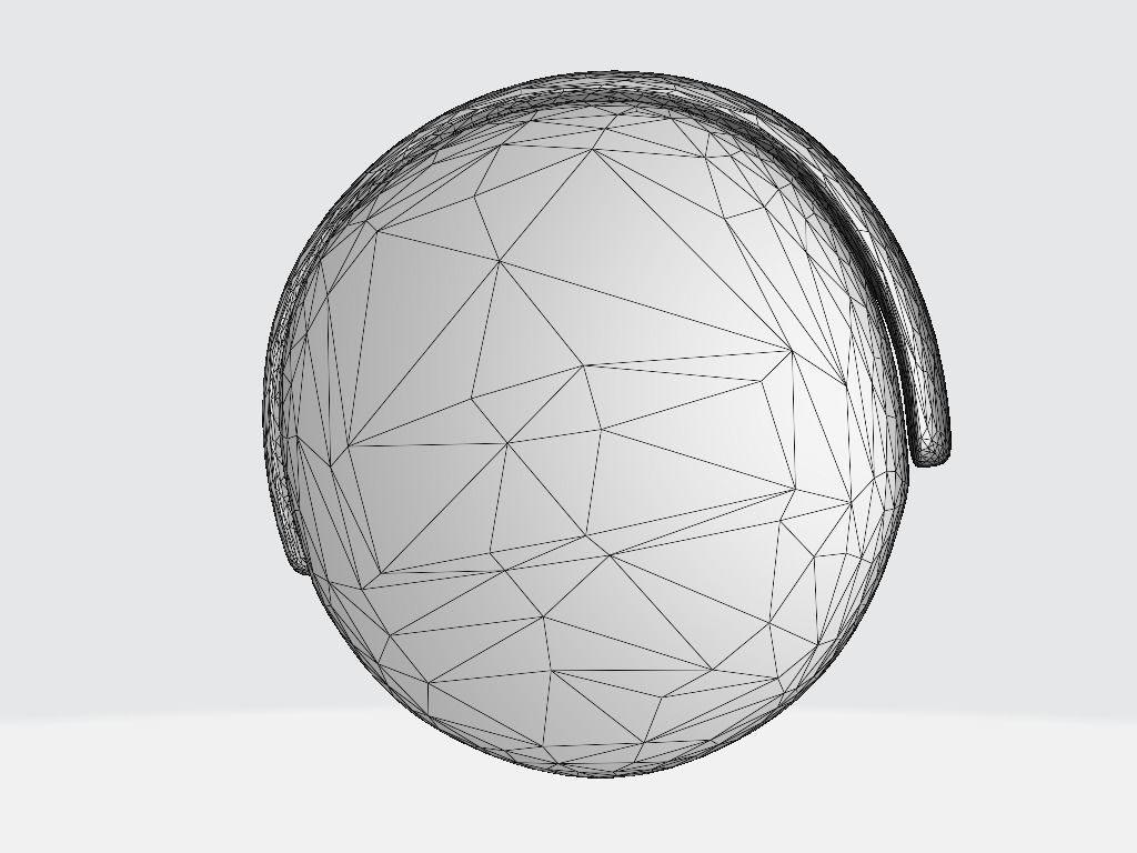 Head Components Headset Low-poly 3D model_10