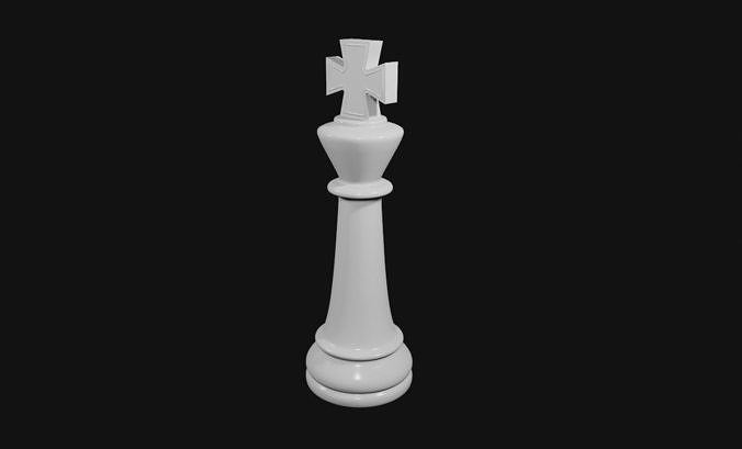 King Chess Game Piece - Rei Jogo de Xadrez 3D model