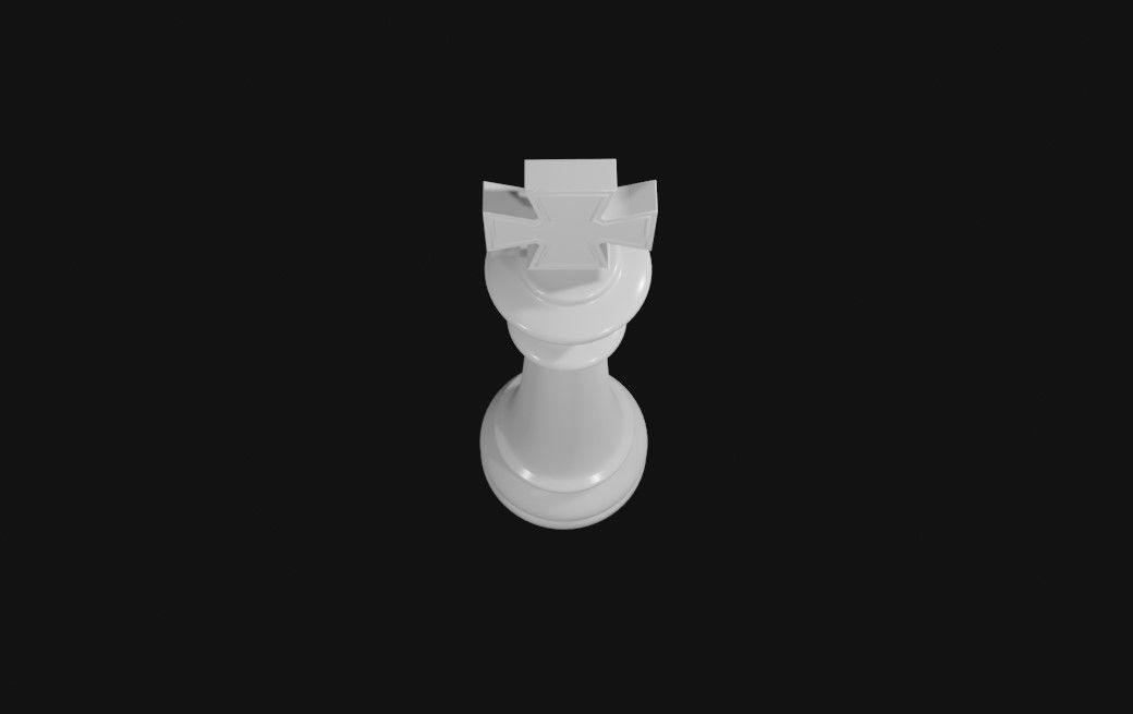 King Chess Game Piece - Rei Jogo de Xadrez 3D model_16
