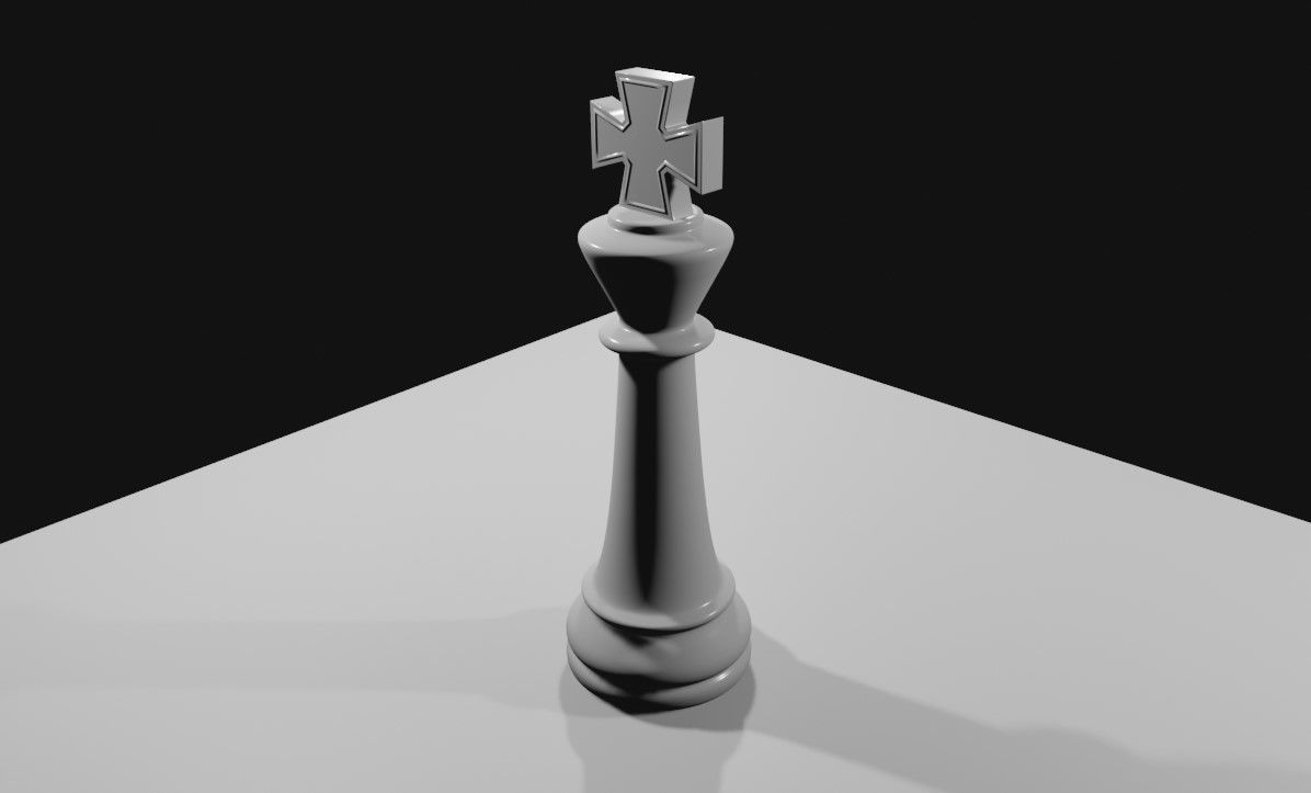 King Chess Game Piece - Rei Jogo de Xadrez 3D model_18
