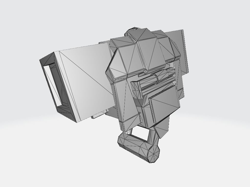 Head Lamp - Flashlight Low-poly 3D model_9