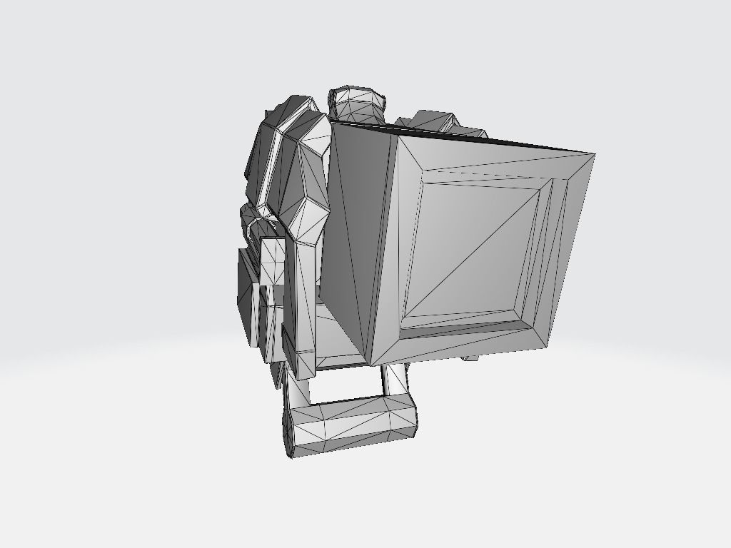 Head Lamp - Flashlight Low-poly 3D model_8