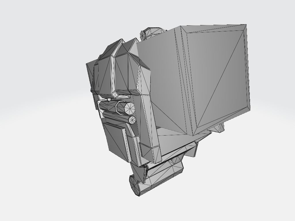 Head Lamp - Flashlight Low-poly 3D model_11