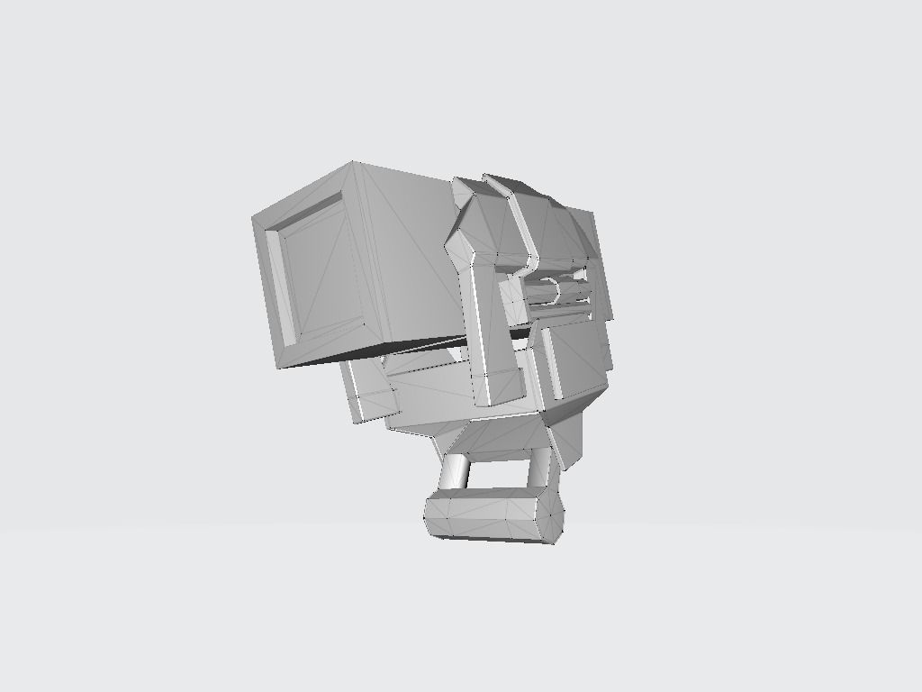 Head Lamp - Flashlight Low-poly 3D model_13